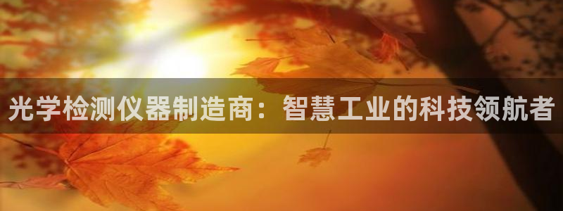 天宏娱乐传媒岳阳：光学检测仪器制造商：智慧工业的科技领航者