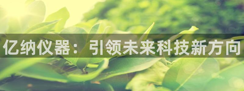 天宏娱乐吴叔：亿纳仪器：引领未来科技新方向