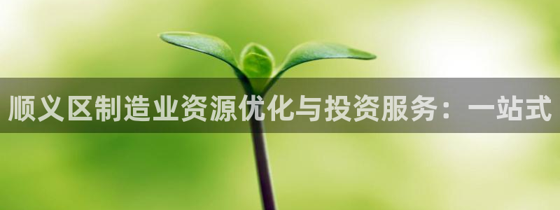 天宏娱乐注册官方：顺义区制造业资源优化与投资服务：一站式