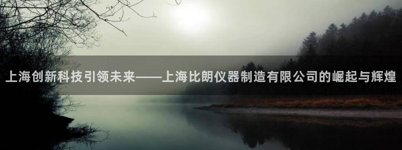 天宏娱乐l 判官：上海创新科技引领未来——上海比朗仪器制造有