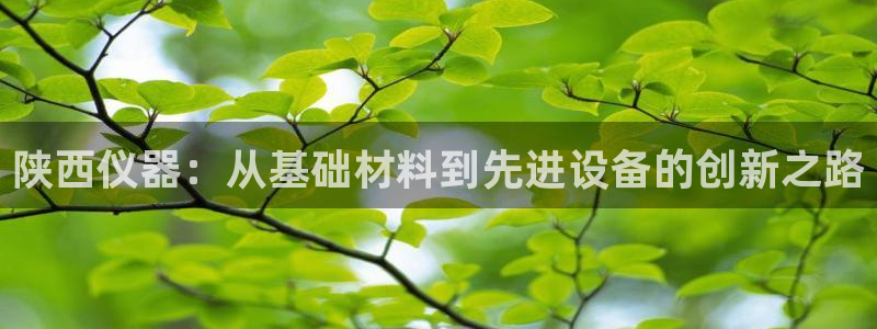 天宏娱乐运营29229：陕西仪器：从基础材料到先进设备的创新